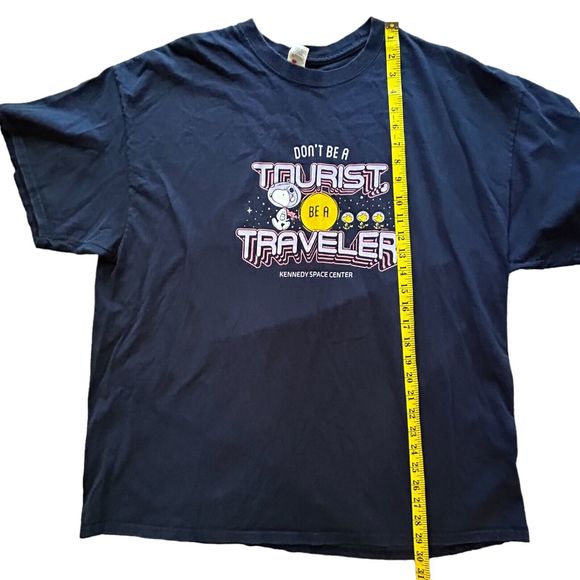 Retro Snoopy T Shirt Kennedy Space Center Don't Be A Toursist Blue Mens Size 2XL - Picture 7 of 7